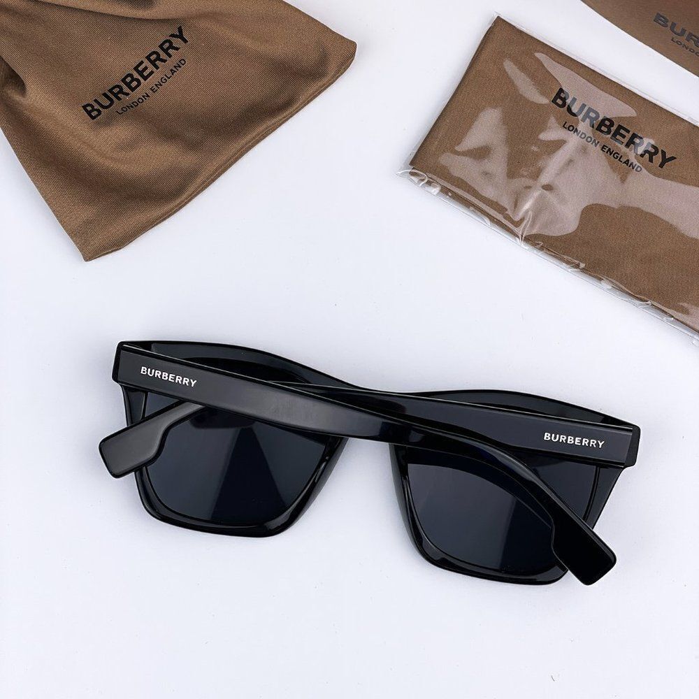 SALE! NEW Burberry BE4348 Cooper 300187 Black Dark Gray Square Unisex Sunglasses - Picture 9 of 11